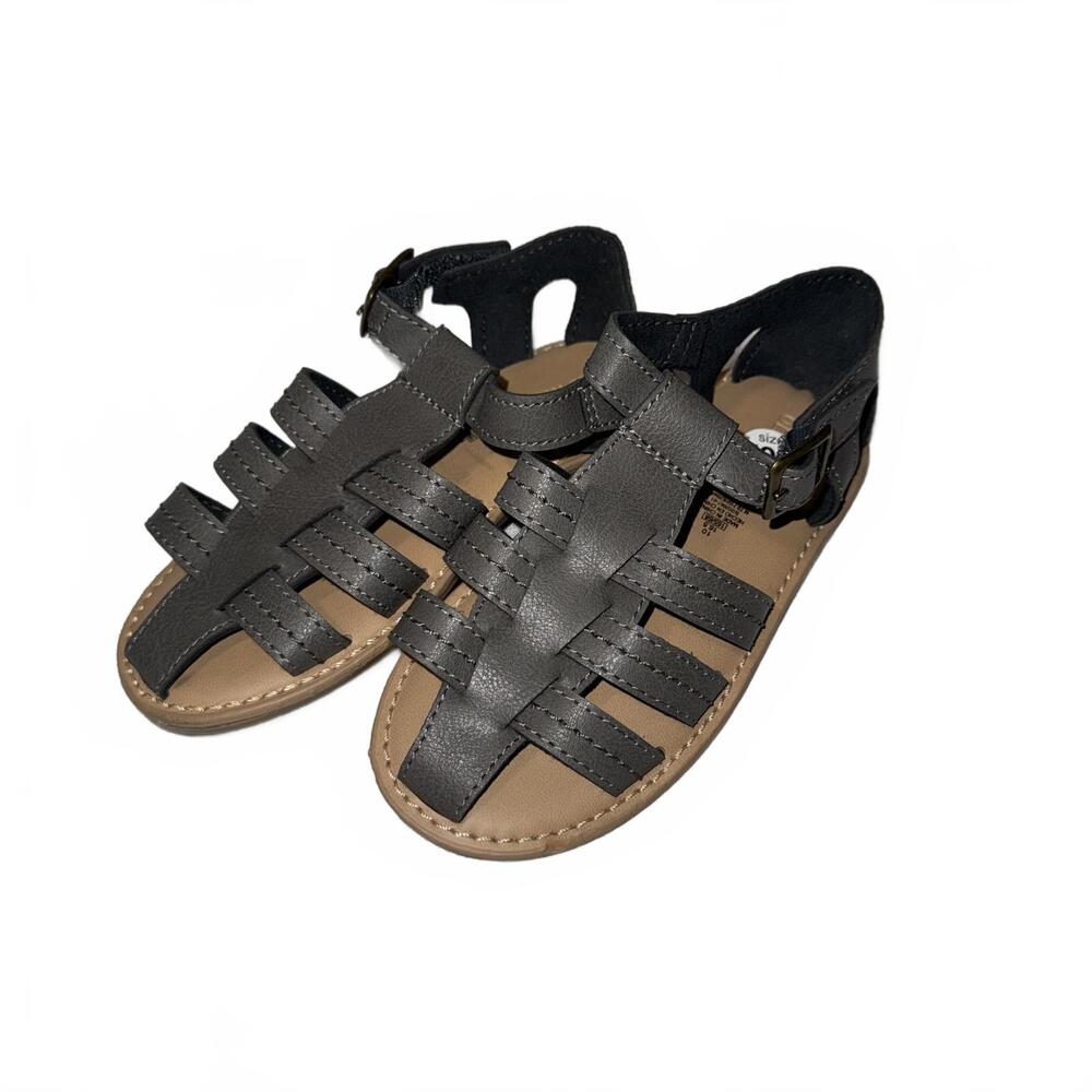 kids brown fisherman Sandals with Buckle Closure